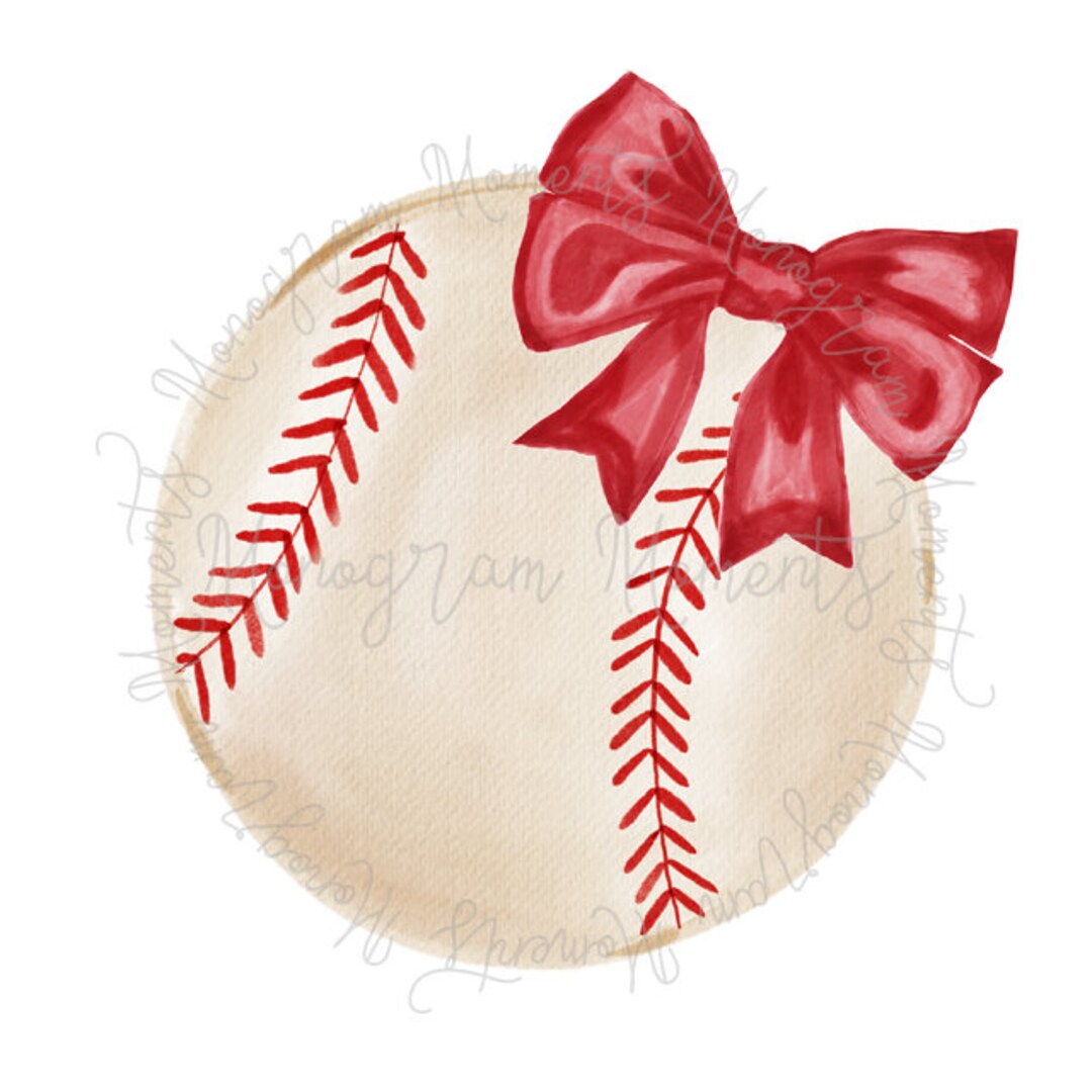 Watercolor Baseball PNG Girls Baseball Clipart for Digital Download