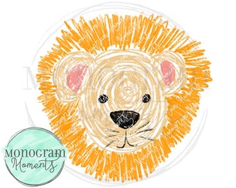 Dibujo de león PNG - Clipart de león para descarga digital, sublimación e impresión