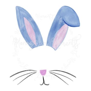 Watercolor Easter - Bunny Ears Clipart for Digital Download, Sublimation, and Printables