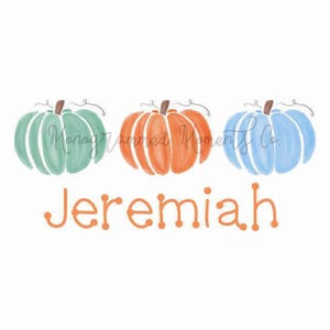 Pumpkins Watercolor Clipart - Fall - PNG - Sublimation Digital Download - Printable Artwork Design - Toddler Boy&#39;s Fall Gift
