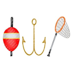 Watercolor Summer PNG -  Watercolor Fishing Clipart for Digital Download, Sublimation, and Printables