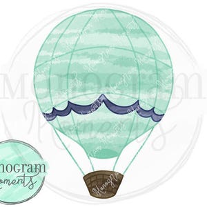 Watercolor Summer PNG -  Watercolor Hot Air Balloon Clipart for Digital Download, Sublimation, and Printables