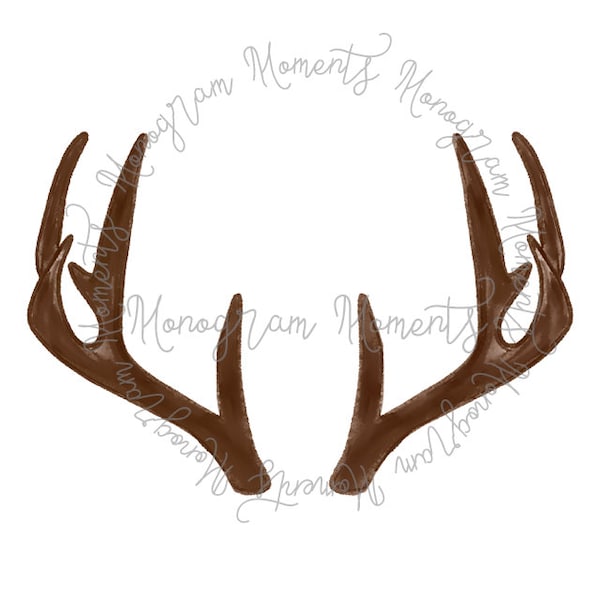 Watercolor Deer PNG - Watercolor Deer Antlers Clipart for Digital Download, Sublimation, and Printables