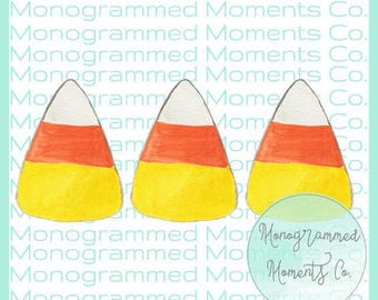 Candy Corns Halloween Watercolor Clipart - PNG - Digital Download - Printable Artwork Design - Toddler Boys Outfit