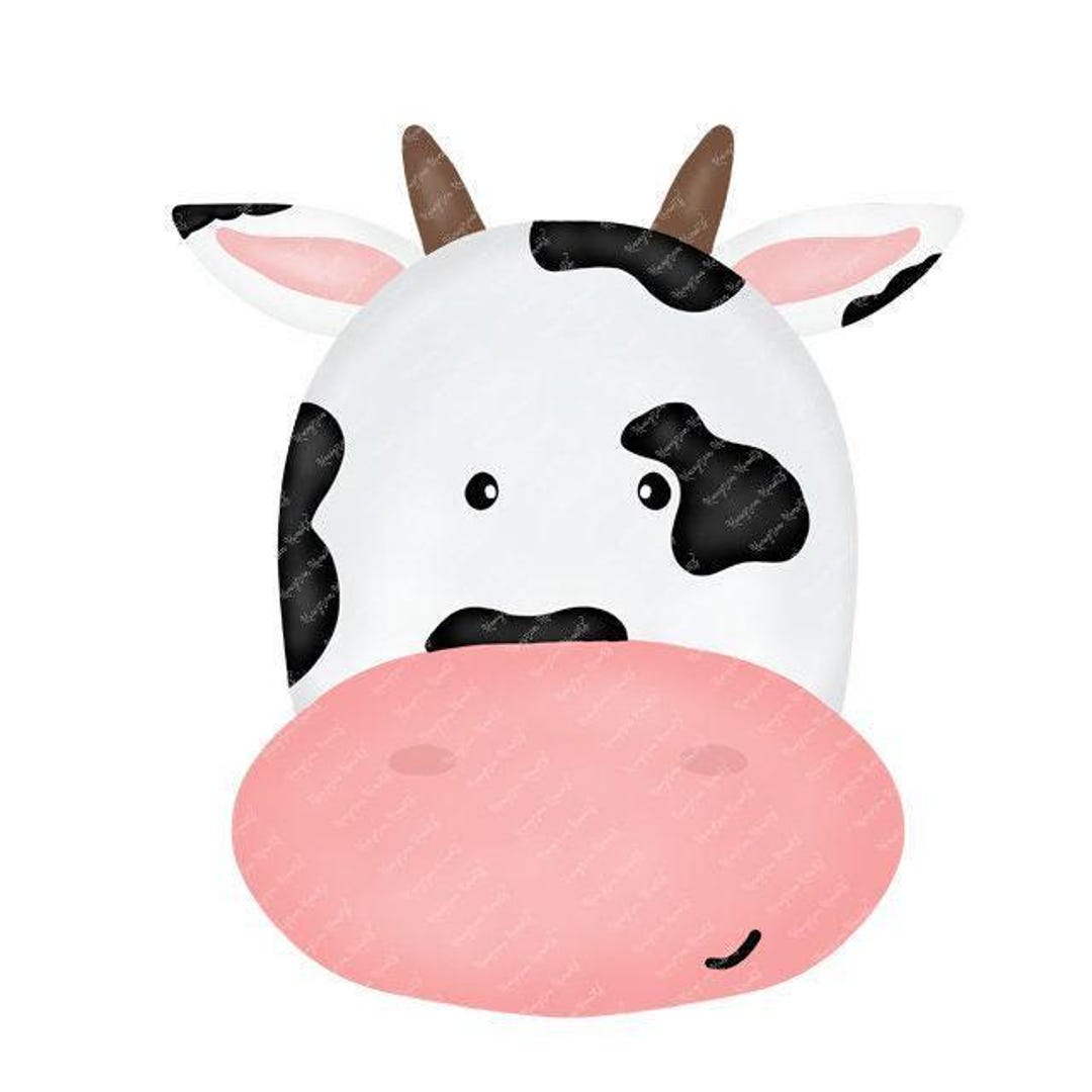 Watercolor Farm Animal PNG - Watercolor Cow Clipart for Digital ...