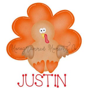 Watercolor Thanksgiving PNG Clipart - Turkey Boy - Digital Download - Printable Artwork Design - Sublimation Design