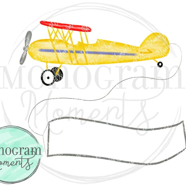 Watercolor Summer  PNG - Boy's Beach Airplane Clipart for Digital Download, Sublimation, and Printables