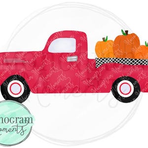 Watercolor Fall PNG -  Watercolor Vintage Truck with Pumpkins Clipart for Digital Download, Sublimation, and Printables