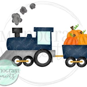 Watercolor Fall PNG -  Boy&#39;s Fall Train Clipart for Digital Download, Sublimation, and Printables