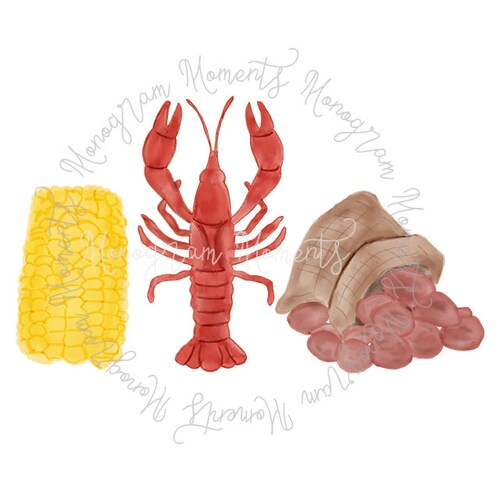 Crawfish Boil Scene PNG Watercolor Artwork Digital File for - Etsy