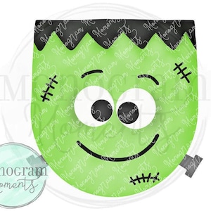Watercolor Halloween PNG -  Boy&#39;s Halloween Frankenstein Clipart for Digital Download, Sublimation, and Printables
