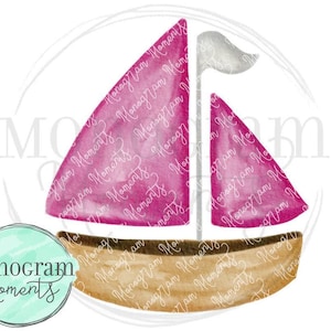 Watercolor Sailboats PNG -  Watercolor Sailboat Clipart for Digital Download, Sublimation, and Printables