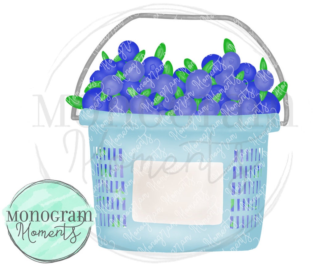 Watercolor Summer PNG Boy's Blueberry Picking Clipart for Digital
