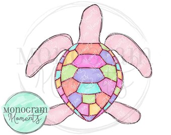 Aquarel zomer PNG - meisje zeeschildpad clipart voor digitale download, sublimatie en printables