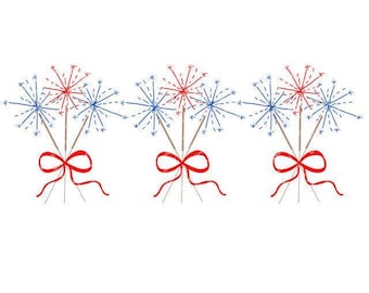 4. Juli Aquarell PNG - Aquarell Wunderkerze Feuerwerk Clipart für digitalen Download, Sublimation und Drucksachen