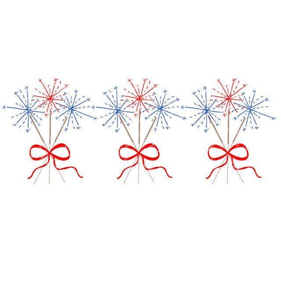 Watercolor 4th of July PNG -  Watercolor Sparkler Fireworks Clipart for Digital Download, Sublimation, and Printables