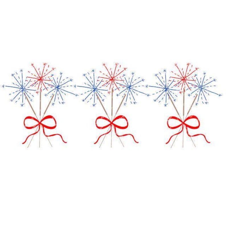 Watercolor 4th of July PNG - Watercolor Sparkler Fireworks Clipart for Digital Download, Sublimation, and Printables image 1