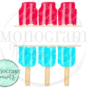 Watercolor Summer PNG -  Summer Popsicles Clipart for Digital Download, Sublimation, and Printables