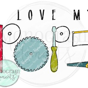 Watercolor Father&#39;s Day PNG -  Watercolor Father&#39;s Day Clipart for Digital Download, Sublimation, and Printables