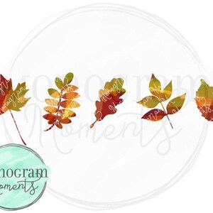 Watercolor Fall Leaves PNG - Fall Clipart for Digital Download, Sublimation, and Printables image 1