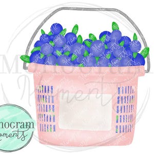 Aquarell Sommer PNG - Blaubeerpflücken des Mädchens Clipart für digitalen Download, Sublimation und Drucksachen