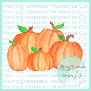 Large Pumpkin Patch Watercolor Clipart - Fall - Fall Watercolor - Watercolor - PNG - Digital Download - Printable Artwork Design