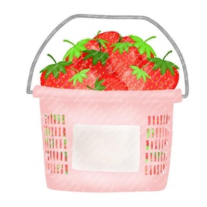 Aquarel aardbei plukken PNG - aquarel aardbei clipart voor digitale download, sublimatie en printables