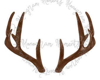 Watercolor Deer PNG - Watercolor Deer Antlers Clipart for Digital Download, Sublimation, and Printables