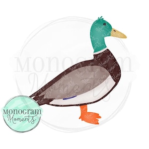 Watercolor Duck PNG -  Watercolor Hunting Clipart for Digital Download, Sublimation, and Printables