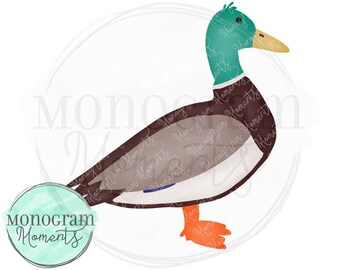 Watercolor Duck PNG -  Watercolor Hunting Clipart for Digital Download, Sublimation, and Printables