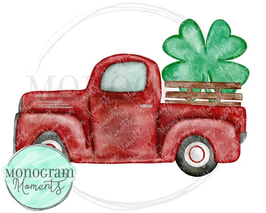 Watercolor St. Patrick's PNG - Boy's St. Patrick's Day Vintage Truck ...