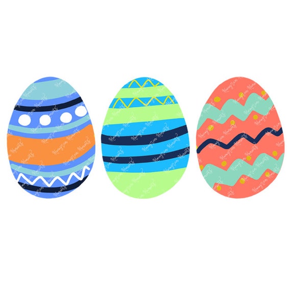 Watercolor Easter PNG Watercolor Easter Eggs (Instant Download) 