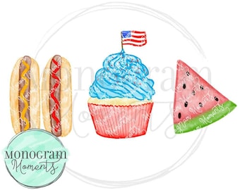 Aquarel 4 juli PNG - aquarel 4 juli cookout clipart voor digitale download, sublimatie en printables