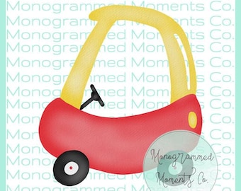 Cozy Coupe Watercolor Clipart Little Tikes Coupe PNG Digital Download Printable Artwork Design Toddler Boy and Girl Designs