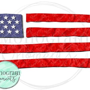 Patriotische amerikanische Flagge PNG - 4. Juli, USA Sublimationsentwürfe, Papierflagge PNG Bild 1