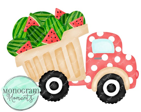 Download Summer Watermelons Truck Svg Dxf Png Eps Sublimation Instant Download Clip Art Art & Collectibles