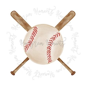 Akwarela Baseball PNG - Baseball i Kij Baseballowy Clipart do pobrania cyfrowego, sublimacji i wydruków