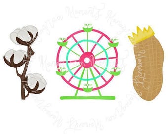 Watercolor County Fair Clipart Peanut Fall Fair Ferris Wheel Fall Watercolor PNG  Digital Download  Printable Artwork Design Girls Outfit