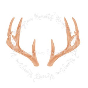 Watercolor Hunting PNG -  Watercolor Deer Antlers Clipart for Digital Download, Sublimation, and Printables