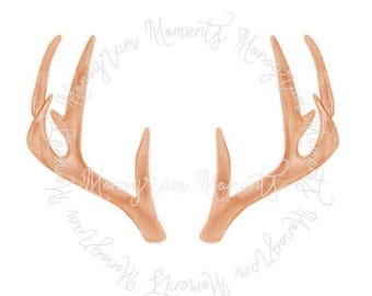 Aquarel jacht PNG - aquarel hertengewei clipart voor digitale download, sublimatie en printables