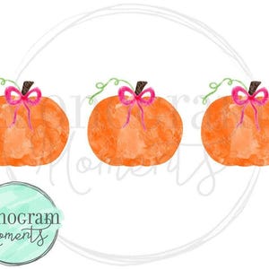 Watercolor Pumpkins PNG - Girls Pumpkin Trio Clipart for Digital Download, Sublimation, and Printables image 1