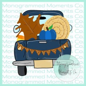 Watercolor Vintage Truck Autumn Clipart - Fall Truck - Digital Download - Printable Artwork Design - Toddler Boys Outfit