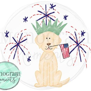 Watercolor 4th of July PNG -  Patriotic Dog Clipart for Digital Download, Sublimation, and Printables