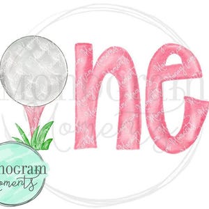 Aquarell Golf PNG - Der erste Golf-Geburtstag des Mädchens Clipart für digitalen Download, Sublimation und Drucksachen