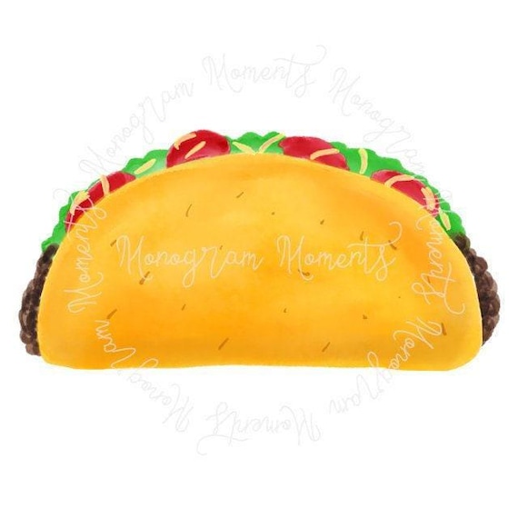 Watercolor Taco PNG -  Watercolor Taco Clipart for Digital Download, Sublimation, and Printables