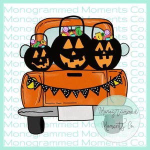Aquarel vrachtwagen clipart-Trick or Treat--Halloween-PNG-digitale download-afdrukbaar artwork ontwerp-peuter jongens outfit