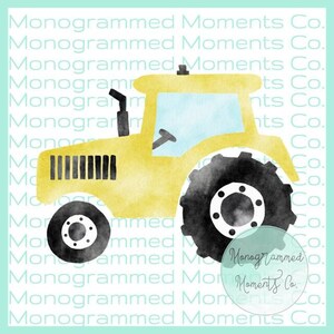 Watercolor Tractor PNG/ Tractor Sublimation Design/Boys Sublimation Tractor PNG