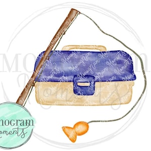 Aquarell Angeln PNG - Aquarell Angeln Tackle Box Clipart für digitalen Download, Sublimation und Drucksachen