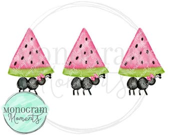 Akvarell 4 juli PNG - Akvarell vattenmelon och myrtrio Clipart för digital nedladdning, sublimering och utskrivbara material