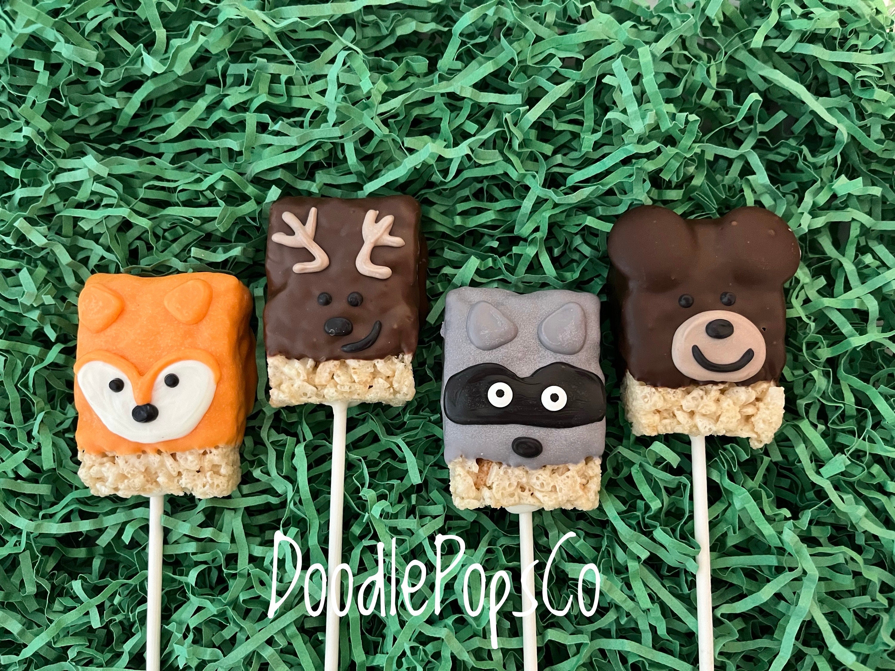 Woodland Animals Rice Krispy Pops Forest Animals Party Favor